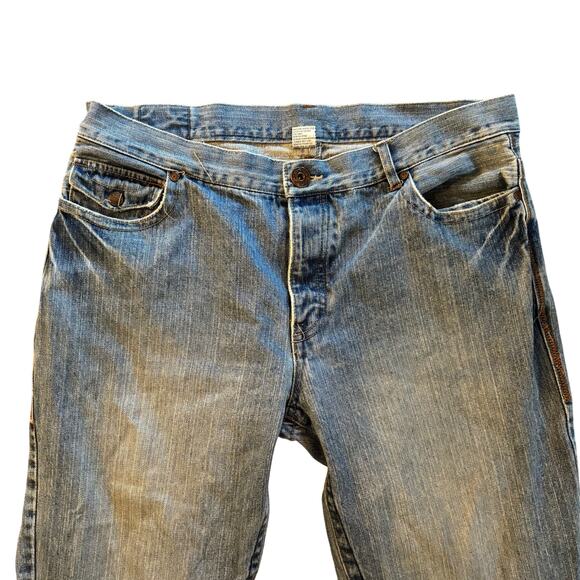 OTB One Tough Brand Men's Relaxed Straight Medium Wash Jeans Y2K Sz 38X32 - Picture 2 of 11